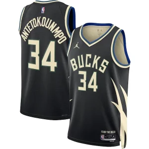 Lussuoso Fascinante Giannis Antetokounmpo Milwaukee Bucks Jordan Brand Unisex Swingman Jersey Statement Edition Black
