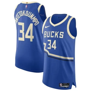 Eccezionale Giannis Antetokounmpo Milwaukee Bucks Nike 2024/25 Authentic Player Jersey City Edition Royal
