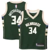 Prestigioso Giannis Antetokounmpo Milwaukee Bucks Nike Preschool Swingman Player Jersey Icon Edition Hunter Green
