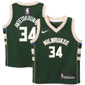 Prestigioso Giannis Antetokounmpo Milwaukee Bucks Nike Preschool Swingman Player Jersey Icon Edition Hunter Green