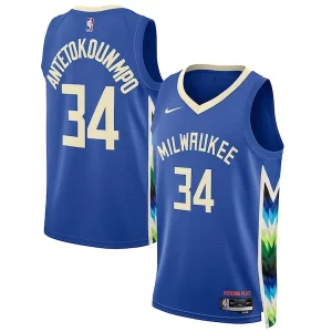 Lussuoso Splendido Giannis Antetokounmpo Milwaukee Bucks Nike Unisex 2022/23 Swingman Jersey City Edition Royal