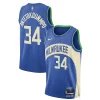 Delizioso Sofisticato Giannis Antetokounmpo Milwaukee Bucks Nike Unisex 2023/24 Swingman Jersey Blue City Edition