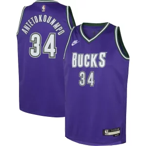 Pratico Raffinato Giannis Antetokounmpo Milwaukee Bucks Nike Youth 2022/23 Swingman Jersey Purple Classic Edition