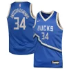 Meraviglioso Fascinante Incantevole Giannis Antetokounmpo Milwaukee Bucks Nike Youth 2024/25 Swingman Player Jersey City Edition Royal