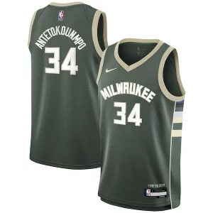 Cool Classico Giannis Antetokounmpo Milwaukee Bucks Nike Youth Swingman Jersey Icon Edition Hunter Green