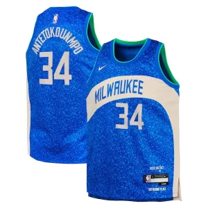 Magnifico Giannis Antetokounmpo Milwaukee Bucks Nike Youth Swingman Replica Jersey City Edition Royal