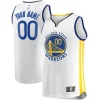 Splendido Lussuoso Golden State Warriors Fast Break Custom Replica Jersey White Association Edition/Royal