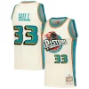 Comodo Grant Hill Detroit Pistons Chainstitch Swingman Jersey Cream