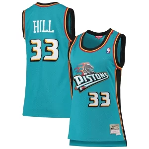 Delizioso Incantevole Grant Hill Detroit Pistons Women's 1998/99 Hardwood Classics Swingman Jersey Teal