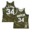 Versatile Classico Hakeem Olajuwon Houston Rockets Hardwood Classics 1993/94 Ghost Green Swingman Jersey Camo