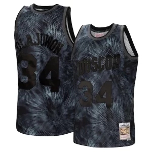 Fantastico Sofisticato Robusto Hakeem Olajuwon Houston Rockets Hardwood Classics 1993/94 Tie Dye Swingman Jersey Black