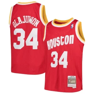Stupendo Hakeem Olajuwon Houston Rockets Youth Swingman Throwback Jersey Red