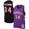 Cool Hakeem Olajuwon Toronto Raptors 2001/02 Hardwood Classics Swingman Jersey Purple