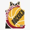 Accattivante Elegante Houston Rockets Hardwood Classics Blown Out Fashion Jersey Black
