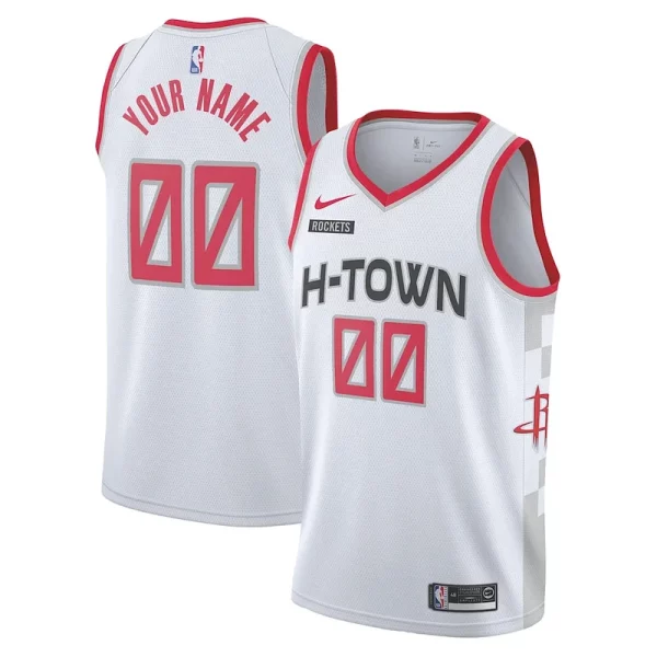 Carino Houston Rockets Nike 2019/20 Swingman Custom Jersey White City Edition