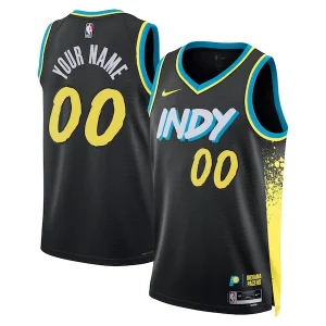 Cool Duraturo Lussuoso Indiana Pacers Nike Unisex 2023/24 Custom Swingman Jersey Black City Edition