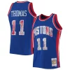 Ottimo Splendido Isiah Thomas Detroit Pistons 1988/89 Hardwood Classics NBA 75th Anniversary Diamond Swingman Jersey Blue