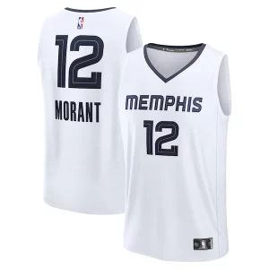 Attraente Trendy Ja Morant Memphis Grizzlies Fast Break Replica Player Jersey Association Edition White