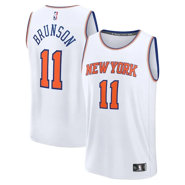Prestigioso Carino Magnifico Jalen Brunson New York Knicks Fast Break Replica Player Jersey Association Edition White