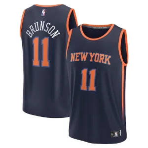 Pratico Jalen Brunson New York Knicks Youth Fast Break Replica Player Jersey Statement Edition Navy