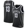 Accattivante James Harden Brooklyn Nets Nike 2020/21 Swingman Jersey Black Icon Edition