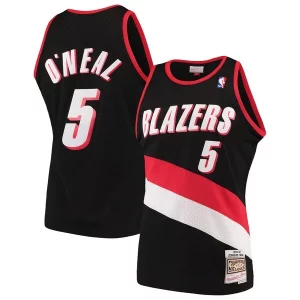 Eccezionale Elegante Accattivante Jermaine O'Neal Portland Trail Blazers 1999/00 Hardwood Classics Swingman Jersey Black