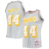 Sofisticato Gorgeous Jerry West Los Angeles Lakers 75th Anniversary 1971/72 Hardwood Classics Swingman Jersey Silver