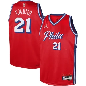Trendy Magnifico Classico Joel Embiid Philadelphia 76ers Jordan Brand Youth Swingman Jersey Statement Edition Red