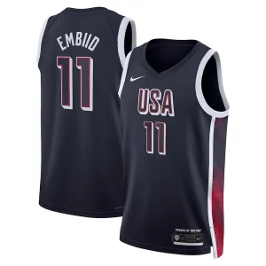 Bellissimo Comodo Joel Embiid Unisex Nike Men's USA Basketball 2024 Swingman Player Jersey Navy