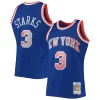 Robusto John Starks New York Knicks 1991/92 Hardwood Classics NBA 75th Anniversary Diamond Swingman Jersey Blue