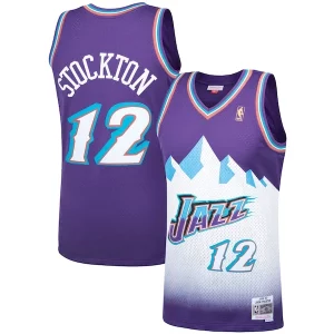 Prestigioso Sofisticato Carino John Stockton Utah Jazz Hardwood Classics Swingman Jersey Purple