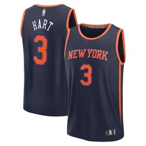 Attraente Ottimo Josh Hart New York Knicks Fast Break Replica Player Jersey Statement Edition Navy