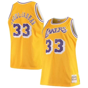 Pratico Versatile Kareem Abdul Jabbar Los Angeles Lakers 1984/85 Big & Tall Hardwood Classics Swingman Jersey Gold