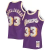 Resistente Splendido Kareem Abdul Jabbar Los Angeles Lakers 1996 97 Hardwood Classics NBA 75th Anniversary Diamond Swingman Jersey Purple