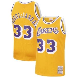 Magnifico Kareem Abdul Jabbar Los Angeles Lakers Hardwood Classics Swingman Jersey Gold/Purple