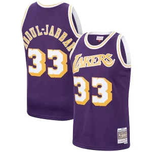 Pratico Kareem Abdul Jabbar Los Angeles Lakers Hardwood Classics Swingman Jersey Purple/Gold