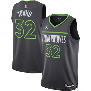 Pratico Karl Anthony Towns Minnesota Timberwolves Jordan Brand Unisex Swingman Jersey Statement Edition Charcoal
