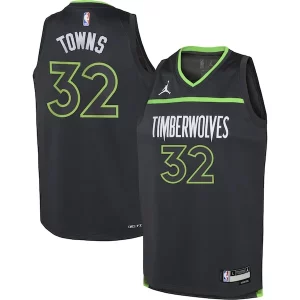 Classico Moderno Karl Anthony Towns Minnesota Timberwolves Jordan Brand Youth Swingman Jersey Statement Edition Black