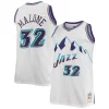 Gorgeous Moderno Karl Malone Utah Jazz 1996/97 Big & Tall Hardwood Classics Swingman Jersey White/Purple