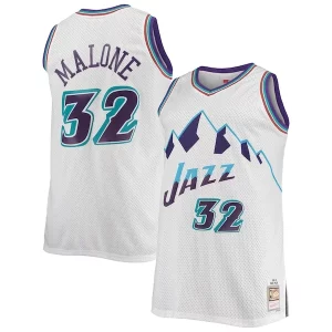 Gorgeous Moderno Karl Malone Utah Jazz 1996/97 Big & Tall Hardwood Classics Swingman Jersey White/Purple