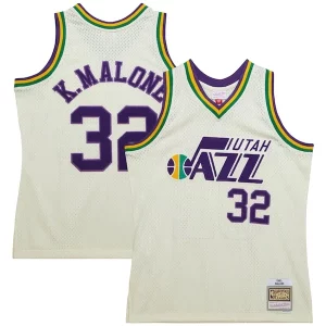 Fantastico Splendido Eccezionale Karl Malone Utah Jazz Chainstitch Swingman Jersey Cream