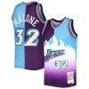 Magnifico Fascinante Elegante Karl Malone Utah Jazz Hardwood Classics 1996/97 Split Swingman Jersey Purple/Turquoise