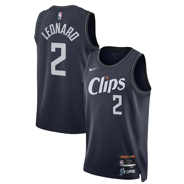 Cool Kawhi Leonard LA Clippers Nike Unisex 2023/24 Swingman Jersey Navy City Edition
