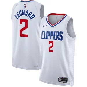 Attraente Kawhi Leonard LA Clippers Nike Unisex Swingman Jersey Association Edition White/Royal