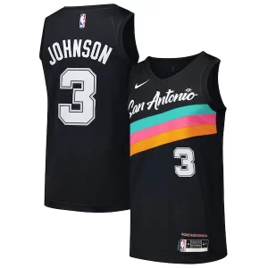 Magnifico Resistente Keldon Johnson San Antonio Spurs Nike Swingman Player Jersey City Edition Black