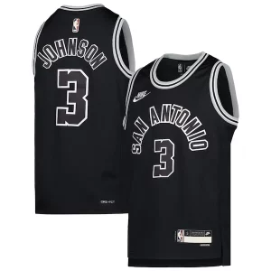 Prestigioso Keldon Johnson San Antonio Spurs Nike Youth 2022/23 Swingman Jersey Classic Edition Black