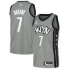 Cool Stupendo Kevin Durant Brooklyn Nets Nike Swingman Player Jersey Statement Edition Gray/Blue