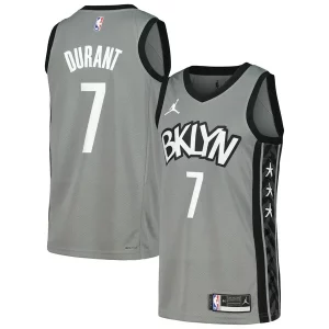 Cool Stupendo Kevin Durant Brooklyn Nets Nike Swingman Player Jersey Statement Edition Gray/Blue