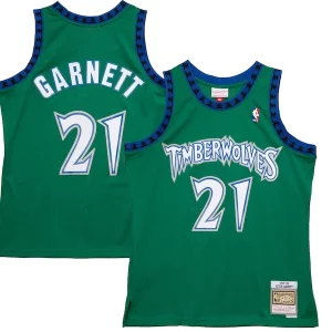 Versatile Kevin Garnett Minnesota Timberwolves 1997/98 Hardwood Classics Reload 2.0 Swingman Jersey Green