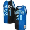 Carino Kevin Garnett Minnesota Timberwolves Hardwood Classics 1995/96 Split Swingman Jersey Black/Blue